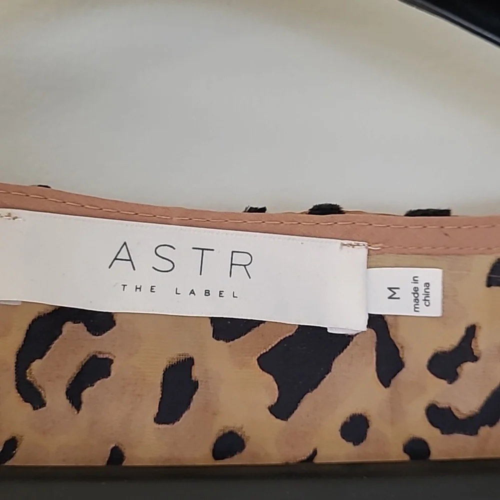 ASTR The Label Nikita Burnout Leopard Print Ruched Mini Dress Med NWT Mob Wife - Picture 4 of 14